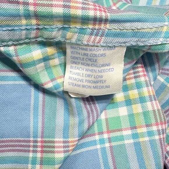 Southern Tide Mens Large Classic Fit Blue Plaid Button Down Shirt Long Sleeve - Picture 9 of 9